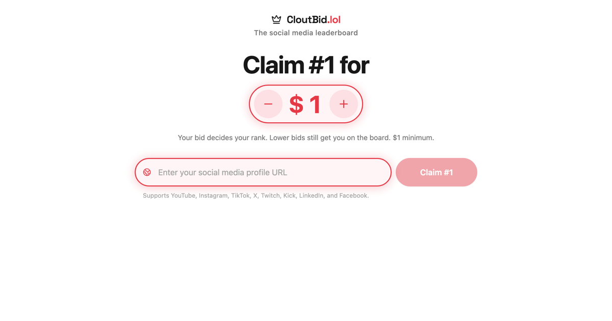 cloutbid Open Graph preview
